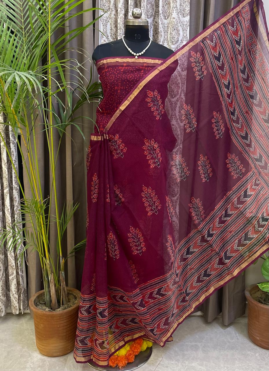 Black Purple Legacy Saree