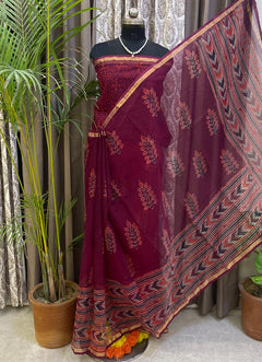 Black Purple Legacy Saree