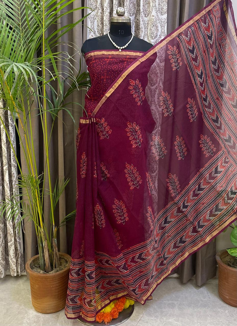 Black Purple Legacy Saree