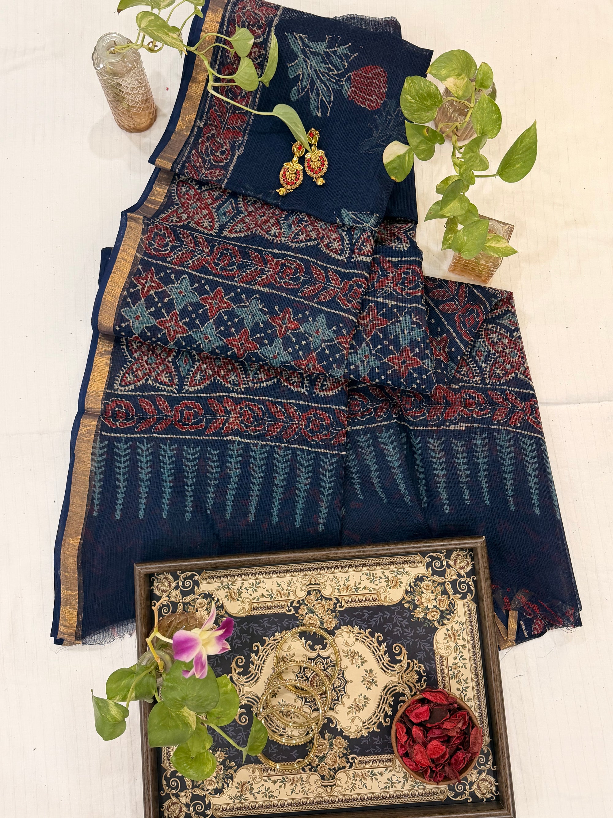 Royal Indigo Heritage Saree
