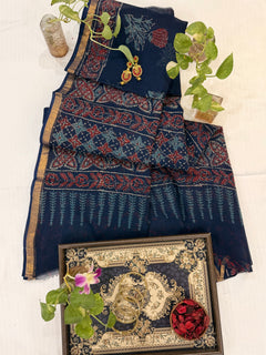 Royal Indigo Heritage Saree