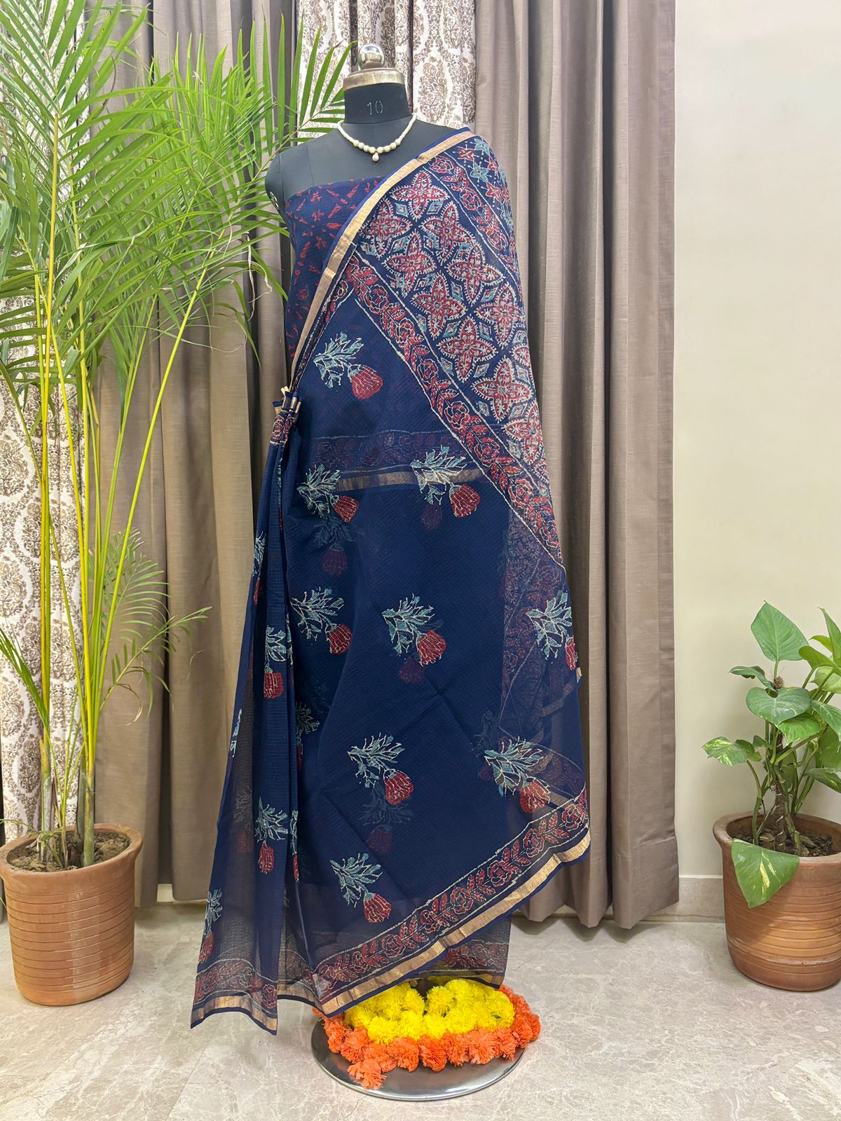 Royal Indigo Heritage Saree