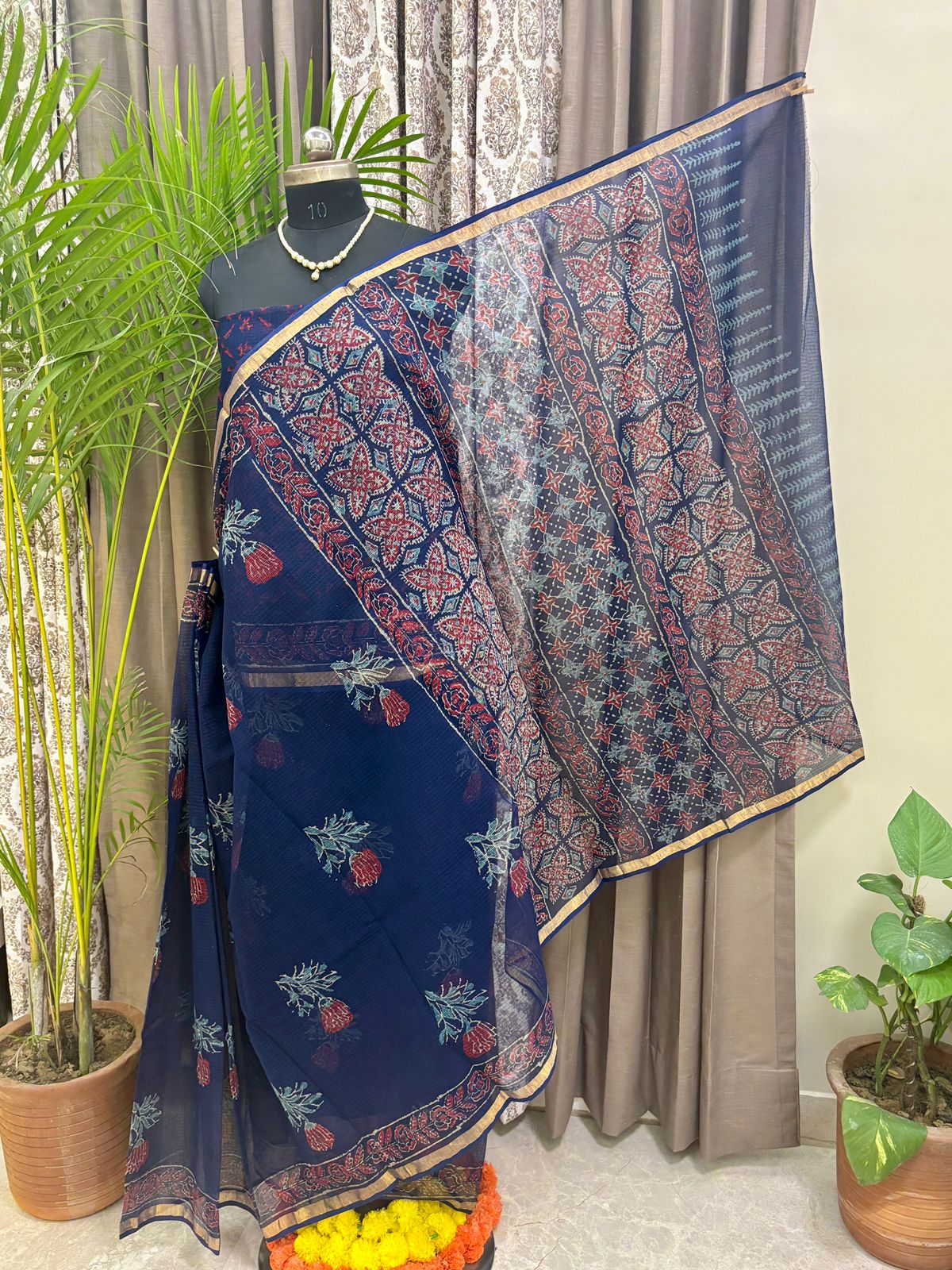 Royal Indigo Heritage Saree