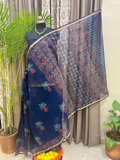Royal Indigo Heritage Saree