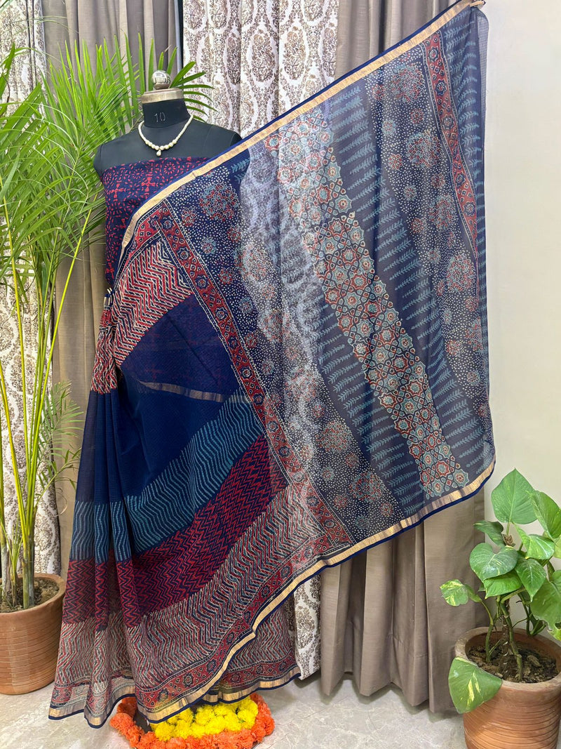 Royal Indigo Festive Saree