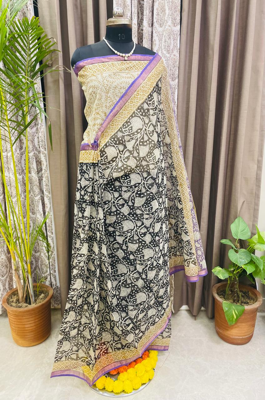 Royal Ebony Gold Saree