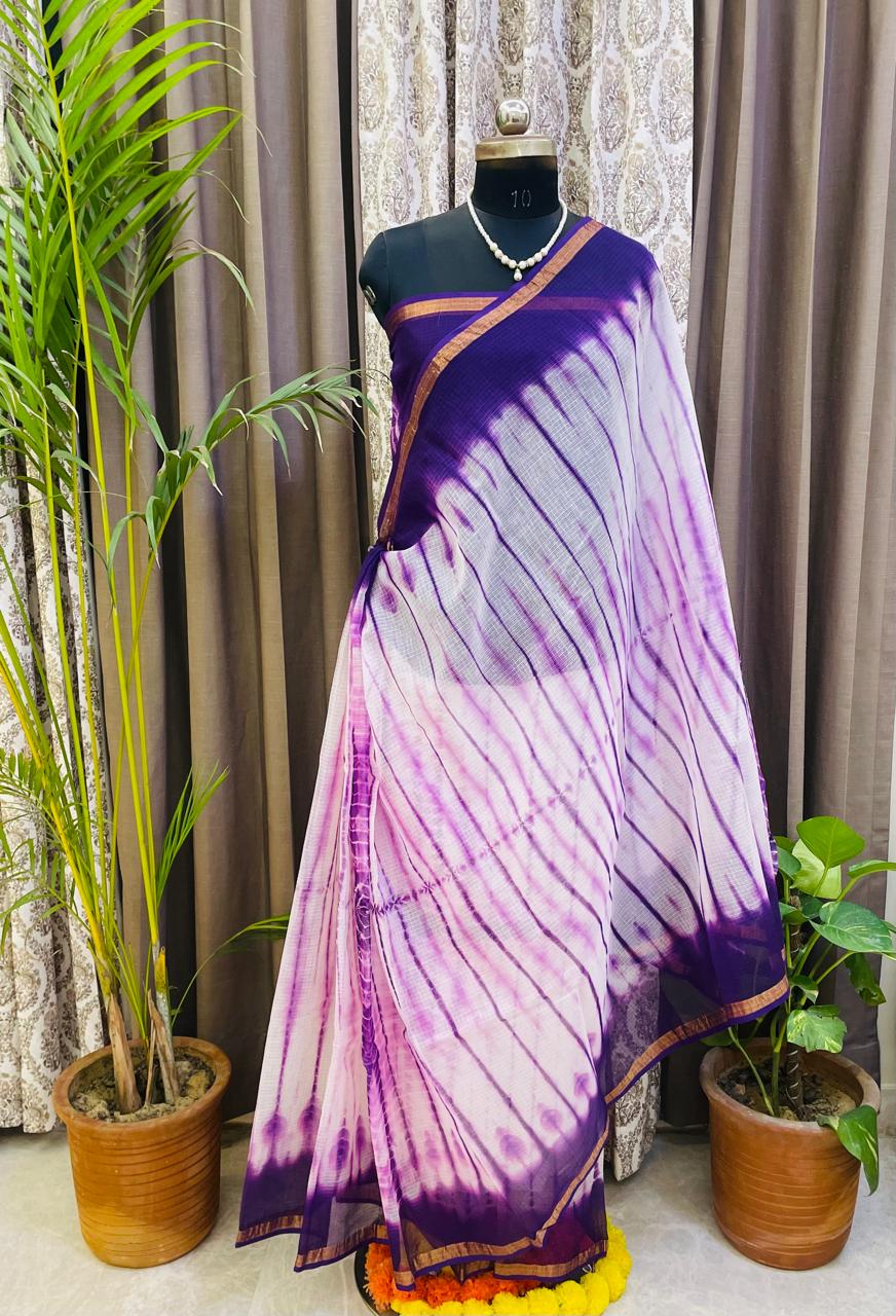 Royal Purple Bandhani Saree
