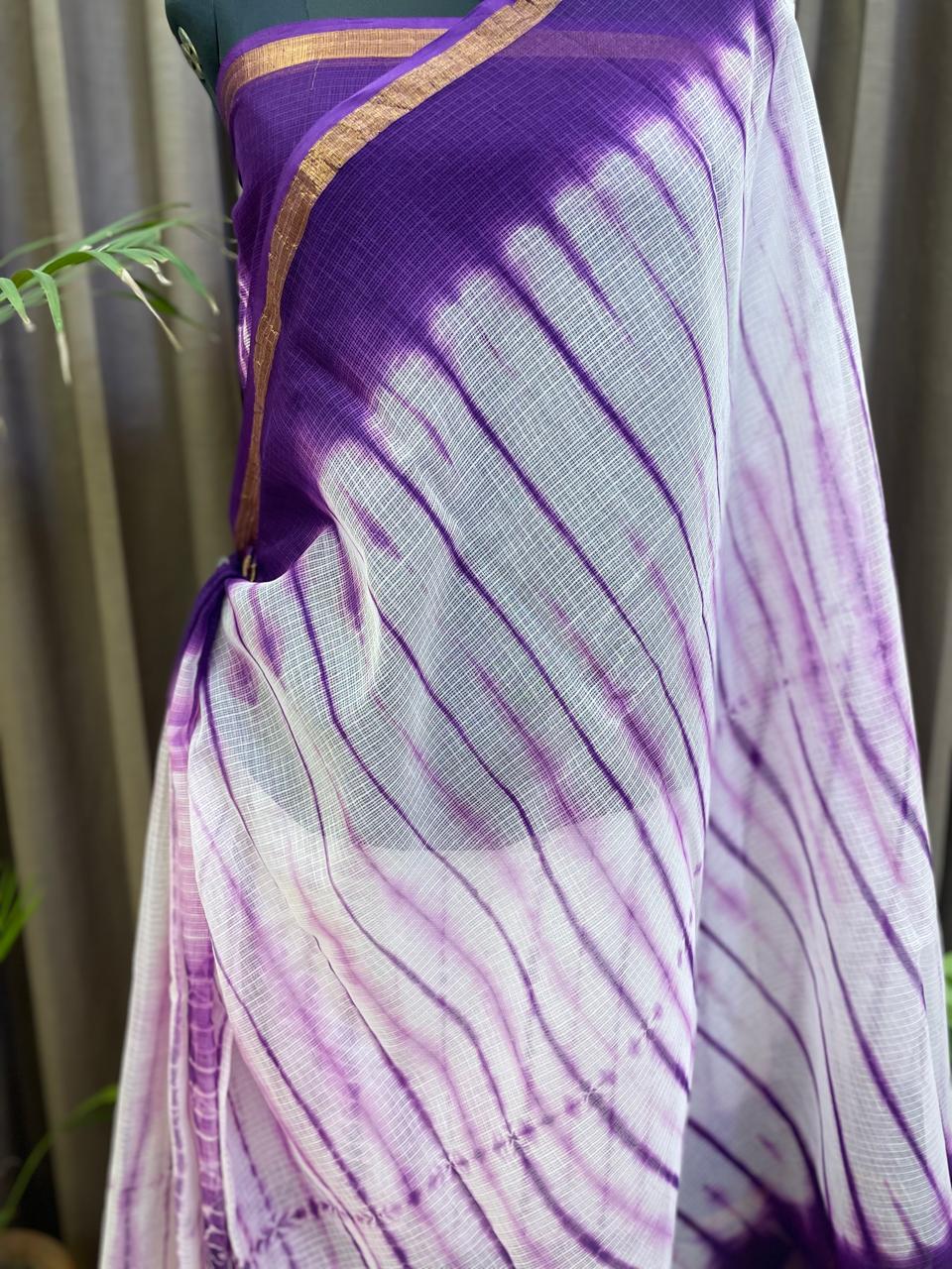 Royal Purple Bandhani Saree