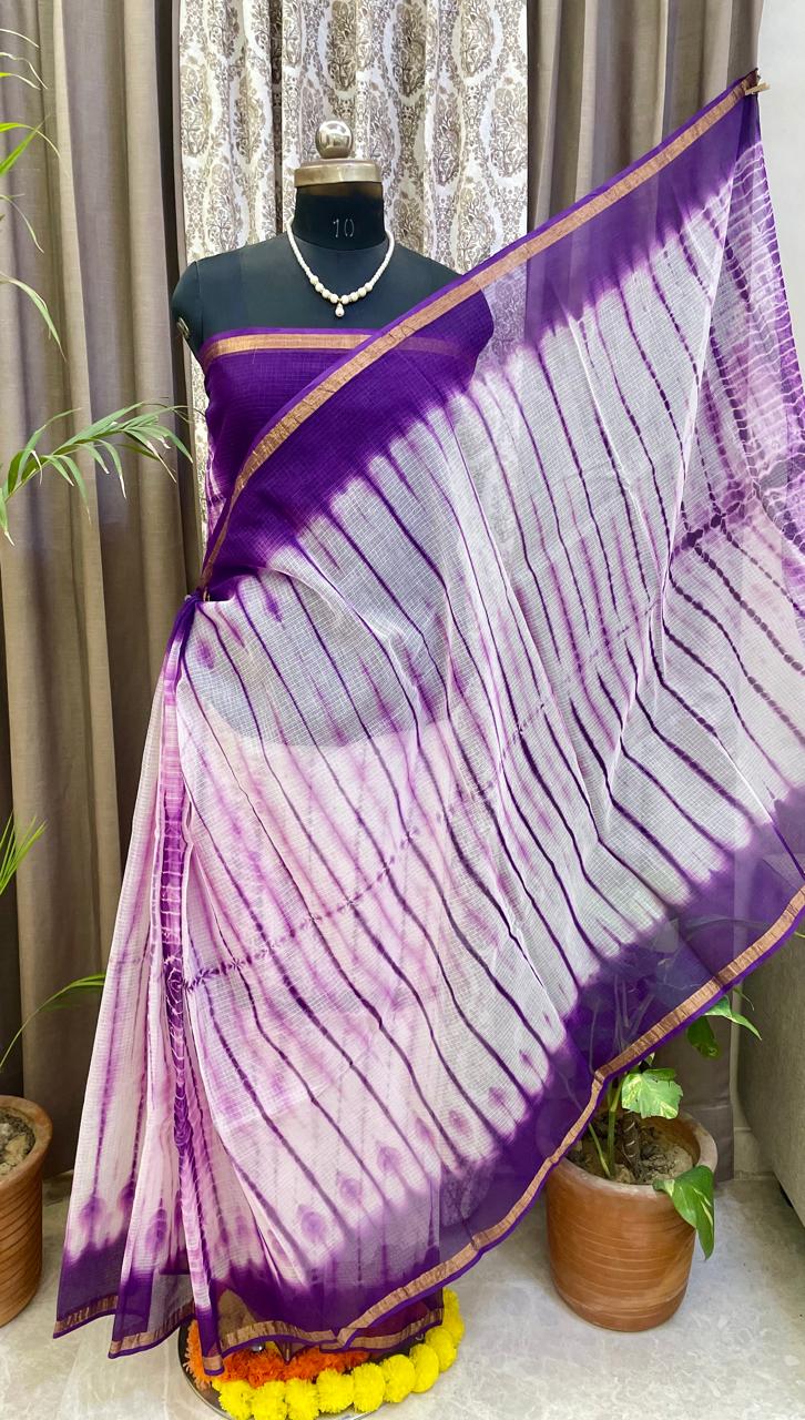 Royal Purple Bandhani Saree