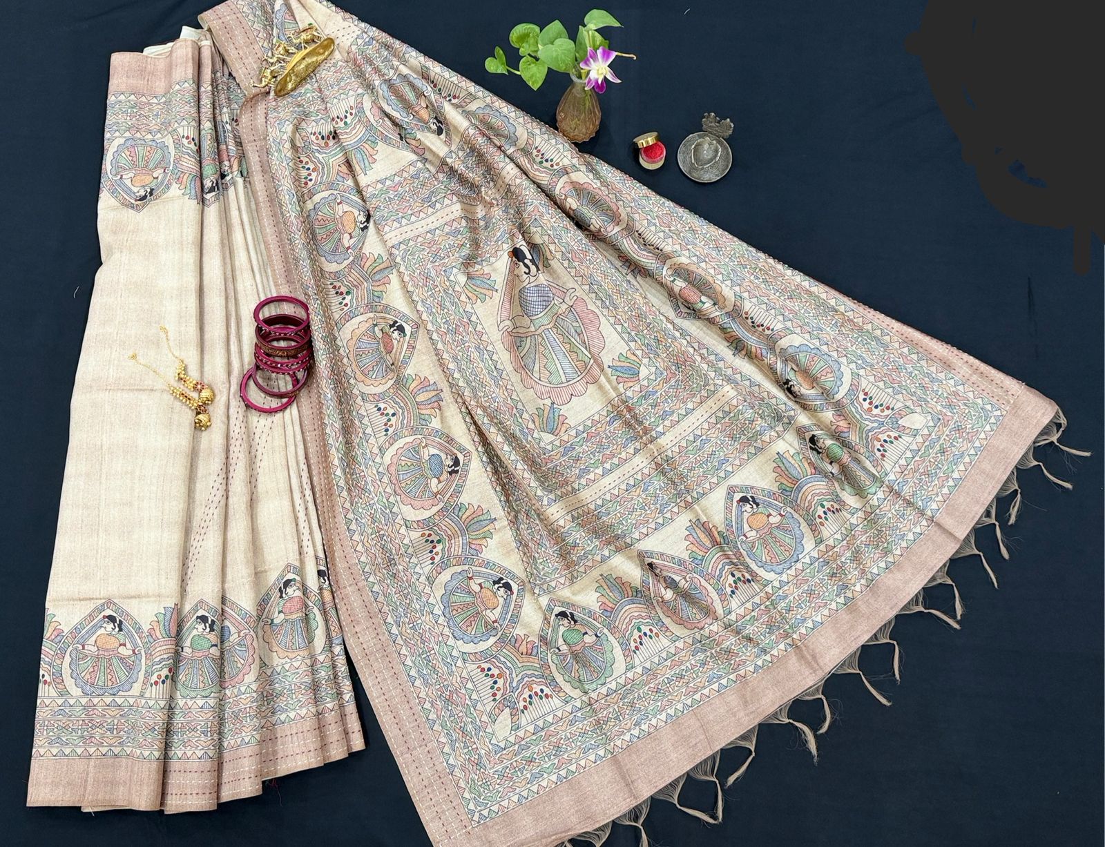 Bengali Folk Kantha Saree