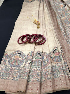 Bengali Folk Kantha Saree