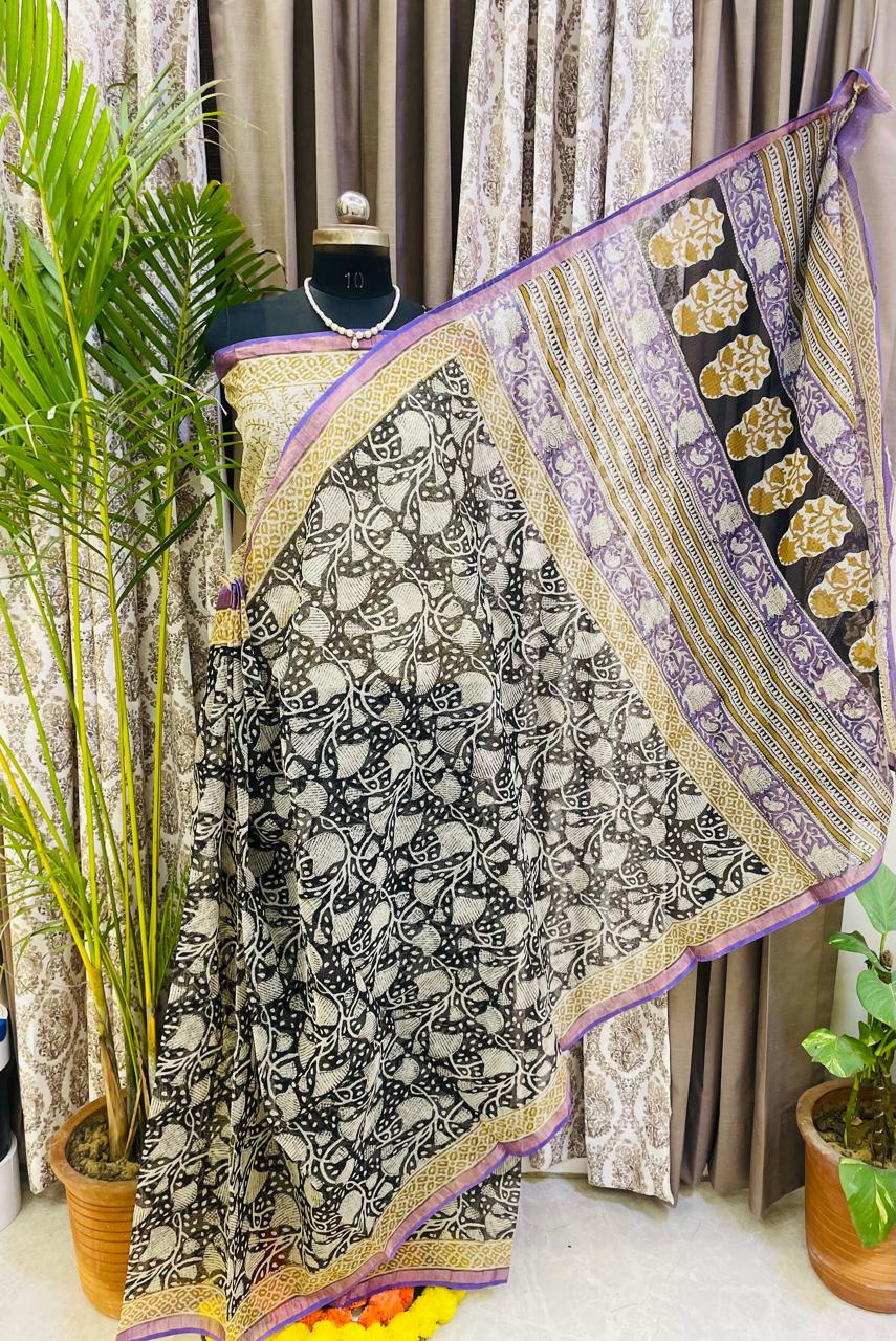 Royal Ebony Gold Saree