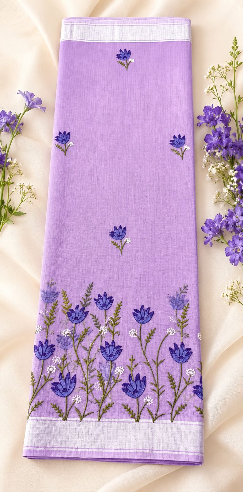 Lavender Blossom Kota Doria