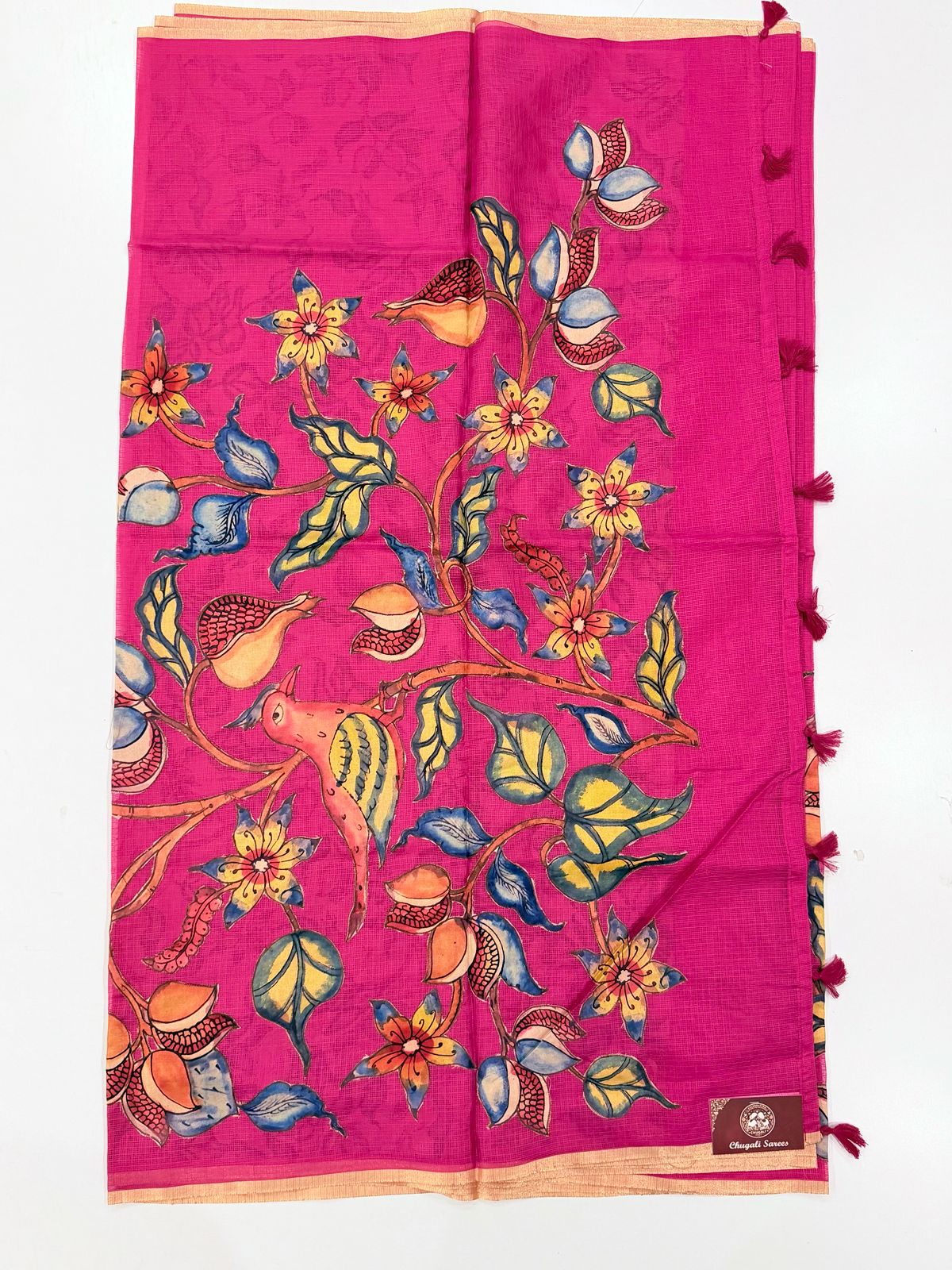 Magenta Patch Work Kota Doria