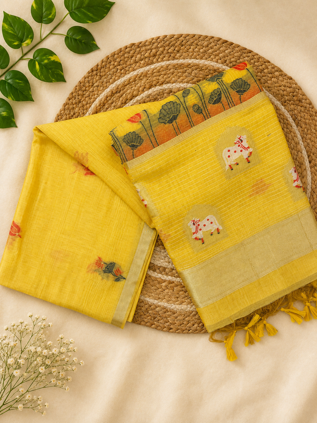 Sunehri Kamal Weave Saree